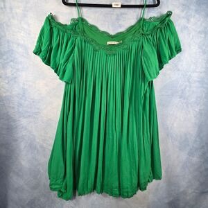 Off-Shoulder Green Women's Dress - Alice + Olivia